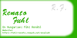 renato fuhl business card
