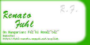 renato fuhl business card